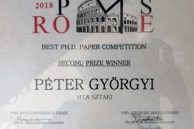 the Second Prize in the 'Best Student Paper Award' in PMS 2018 Conference 